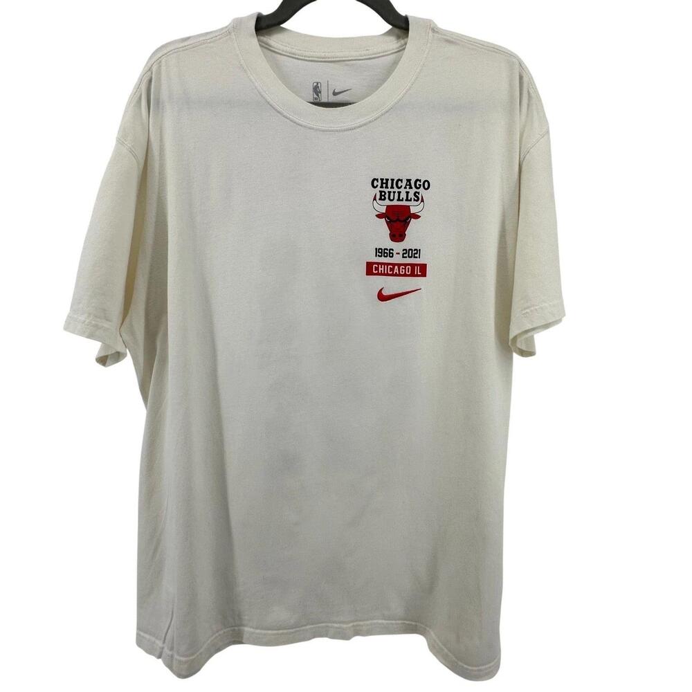 Chicago Bulls 1966  Nba Dynasty T Shirt Mens  White Loose Fit